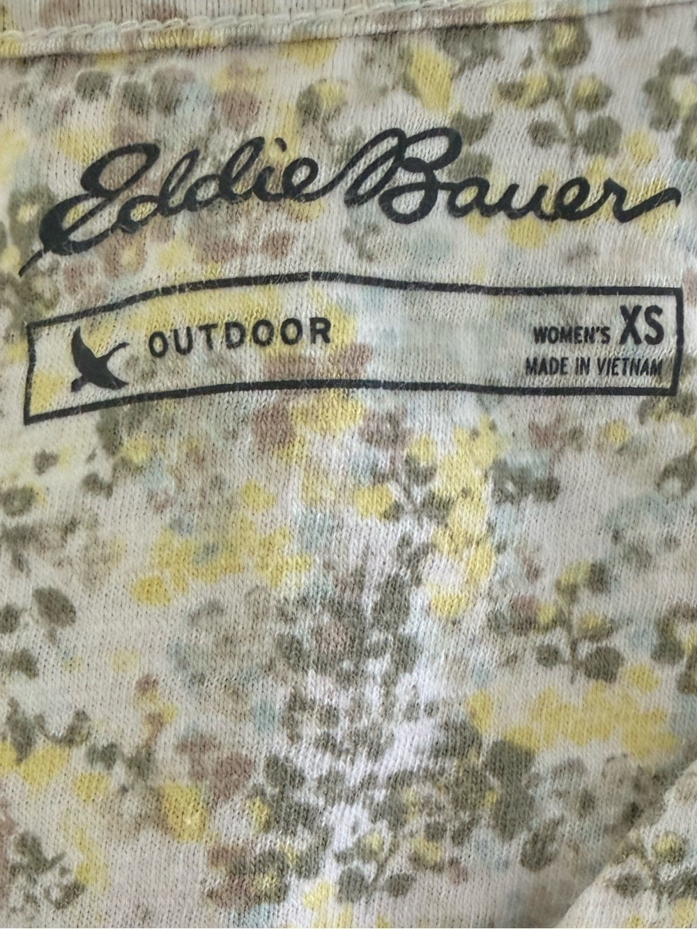 Eddie Bauer Sleeveless Floral Midi Dress Sundress White Yellow Olive Outdoor XS - Picture 6 of 7